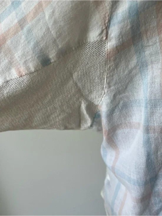 Free People No Limits Plaid Gauze Back Button Down Shirt Medium - Picture 4 of 11